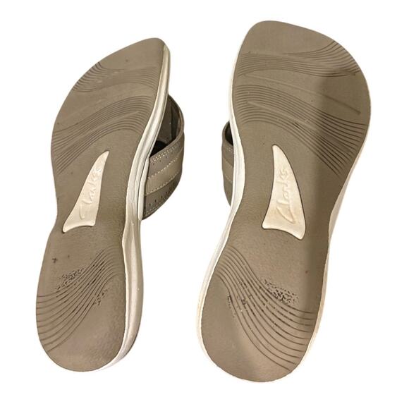CLOUDSTEPPERS by Clarks Sport Thong Sandals Breeze Sea White  6.5 W - Picture 3 of 7